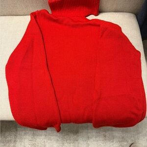 Alice + Olivia Vibrant Red Turtleneck Sweater